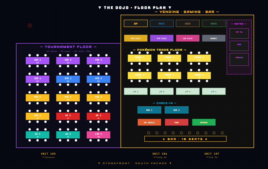 The Dojo floor plan
